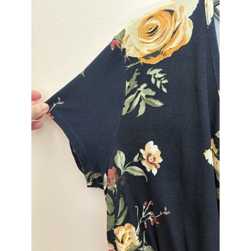 J For Justify Women’s Romper Floral XL Short Sleeve Surplice Neck Elastic Waist - Picture 9 of 11